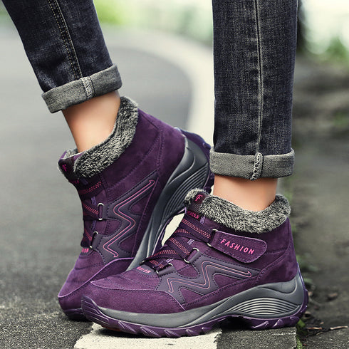 Hiking Shoes For Women Real Leather Non-Slip Outdoor Hiking Boots Trekking Shoes Waterproof Sport Sneakers Camping Sport Shoes - ROUTINE FASHION
